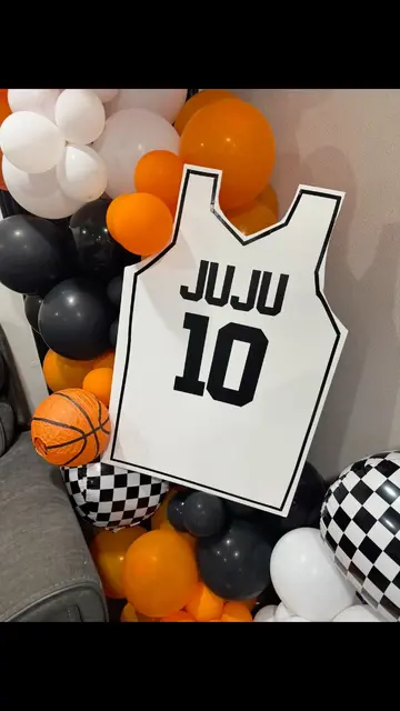 Basketball Jersey Name Sign for a Balloon Backdrop