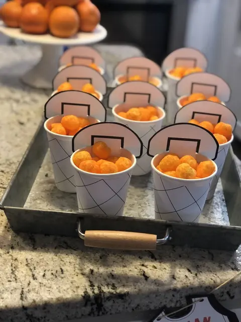 Basketball Backboard Cutouts for Net-Pattern Snack Cups