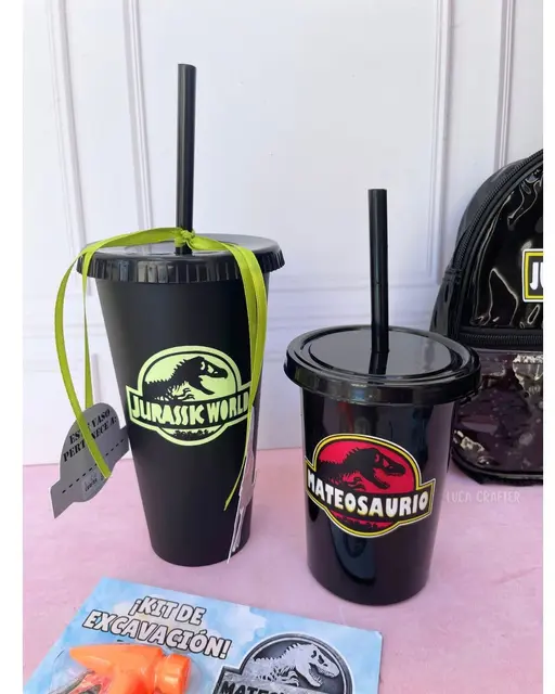 Dinosaur Cup Labels and Paper Tags for Party Favors