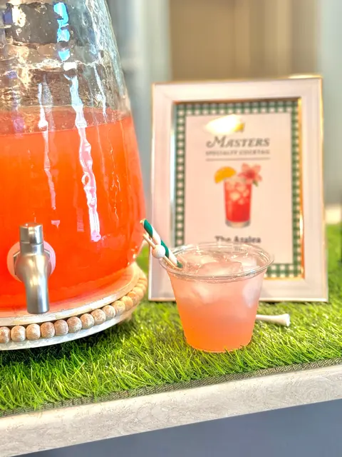 Masters Drink Station with an Azalea Sign