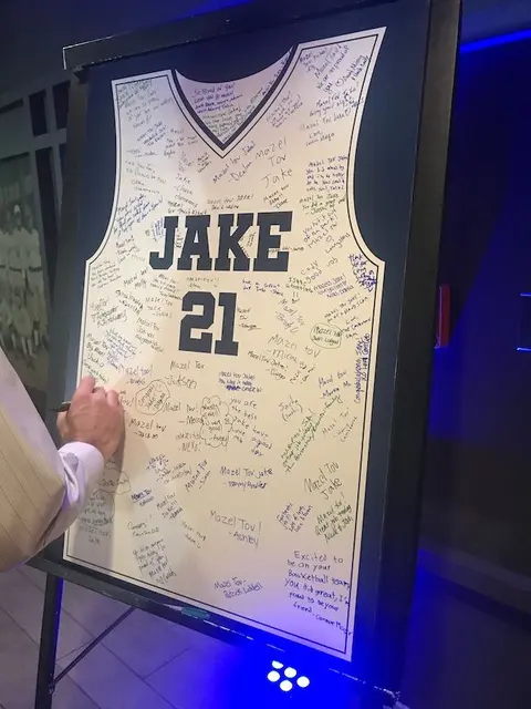 Basketball Jersey Guest Book Poster for Party Messages