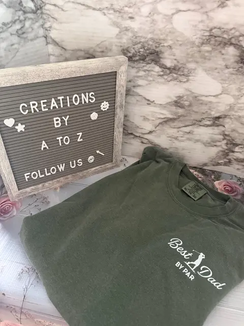 Best Dad by Par Golf Design on a Green T-Shirt