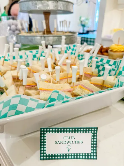 Golf Party Sandwich Tray with Tee Picks
