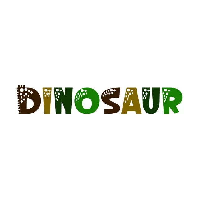 Green and Brown Dinosaur Printable Lettering