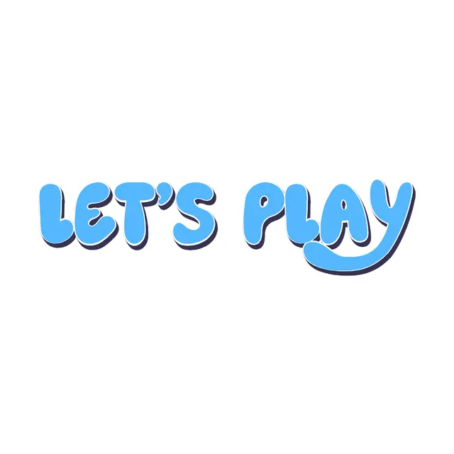 Playful Blue Cartoon Shadow Printable Lettering