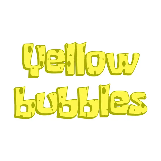 SpongeBob-Inspired Yellow Bubble Printable Lettering