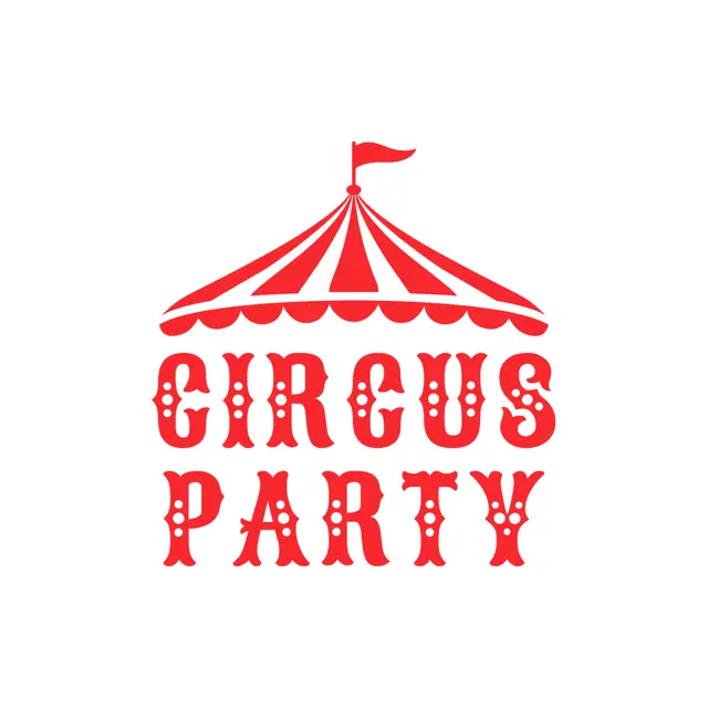 Red Circus Tent Printable Lettering