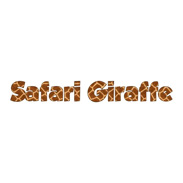 Safari Giraffe Patch Printable Lettering