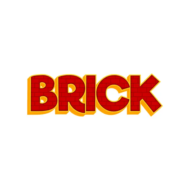Red Brick Pattern Printable Lettering