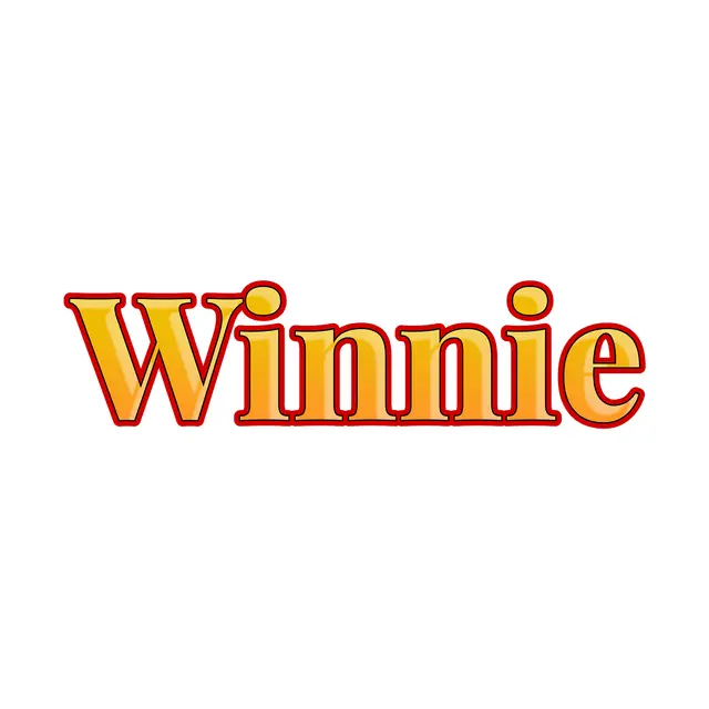 Winnie-Inspired Gold and Red Serif Printable Lettering