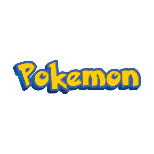 Pokemon-Inspired Yellow and Blue Printable Lettering