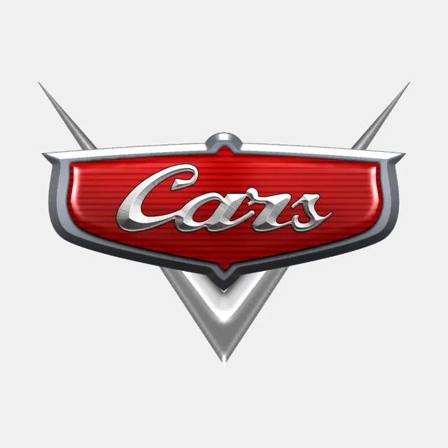 Cars-Inspired Red and Chrome Emblem Printable Lettering