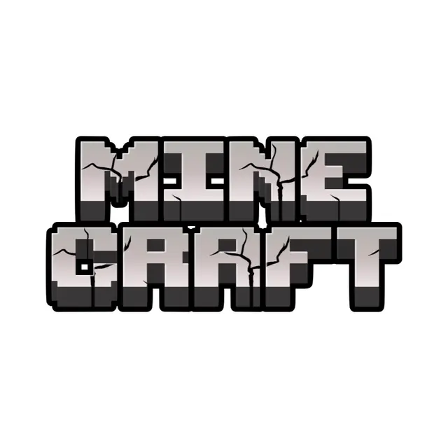 Minecraft-Inspired Cracked Stone Stacked Printable Lettering
