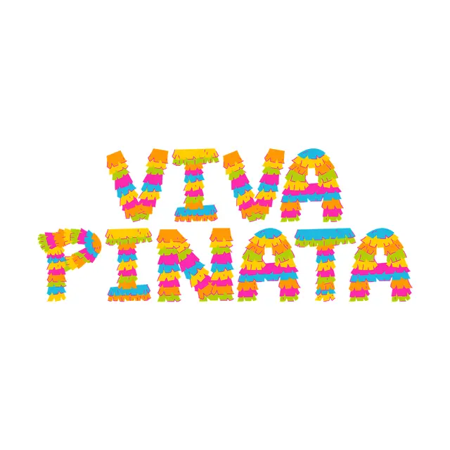 Rainbow Pinata Fringe Printable Lettering