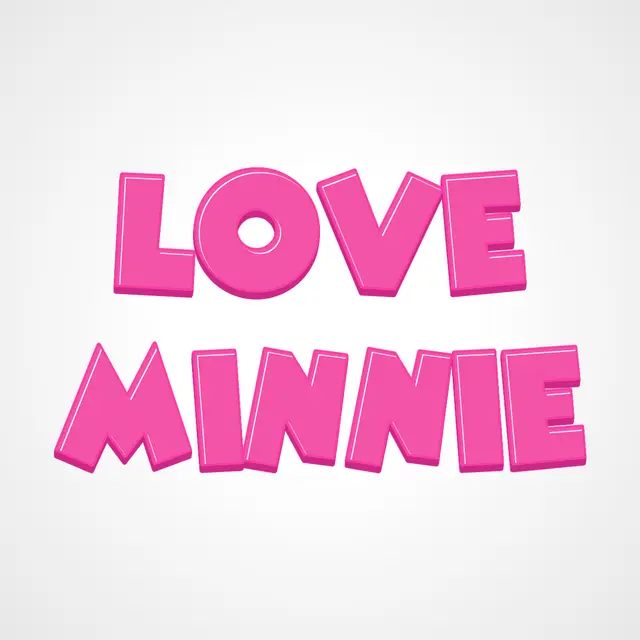 Minnie-Inspired Pink Block Printable Lettering