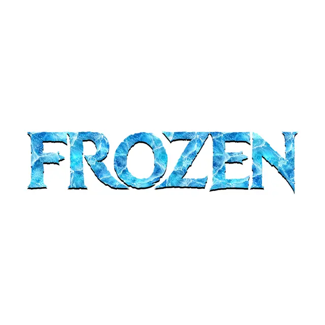 Frozen-Inspired Icy Blue Printable Lettering