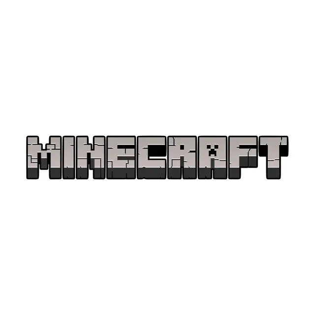 Minecraft-Inspired Stone Wordmark Printable Lettering