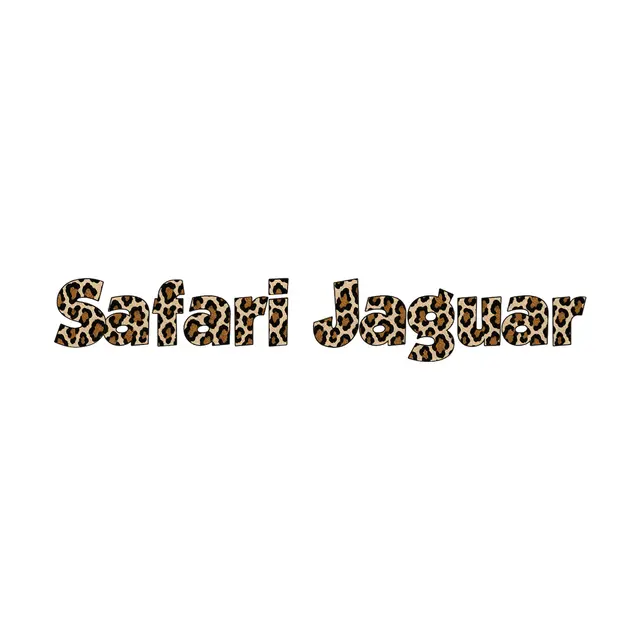 Safari Jaguar Rosette Printable Lettering