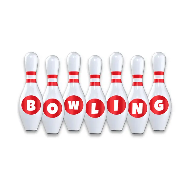 Bowling Pin Alphabet-Style Printable Lettering