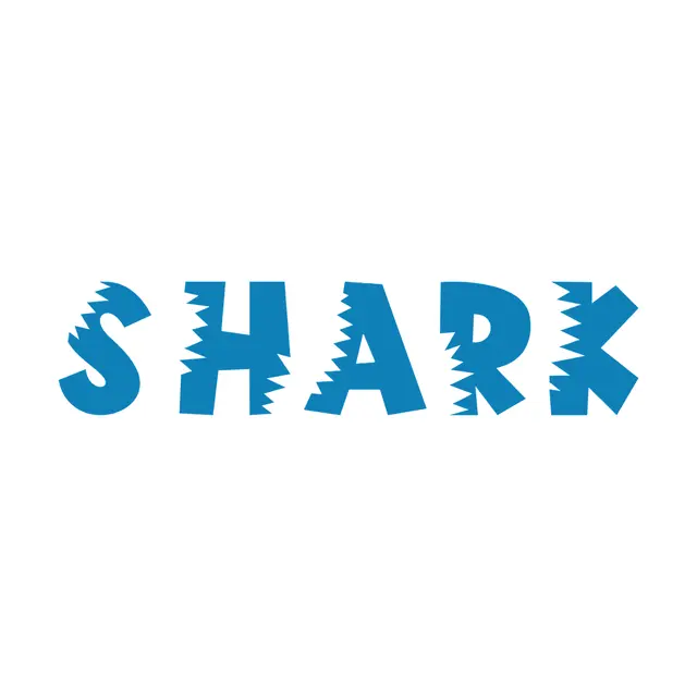 Blue Shark Bite Printable Lettering