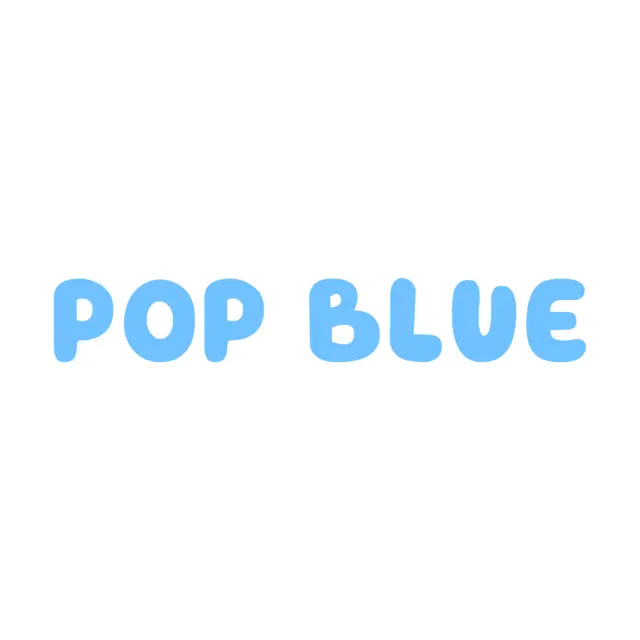 Soft Blue Rounded Printable Lettering