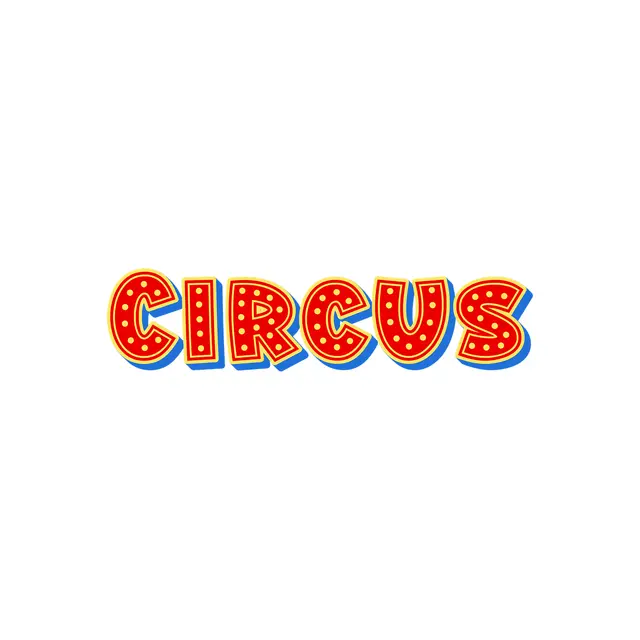 Red Circus Marquee Printable Lettering