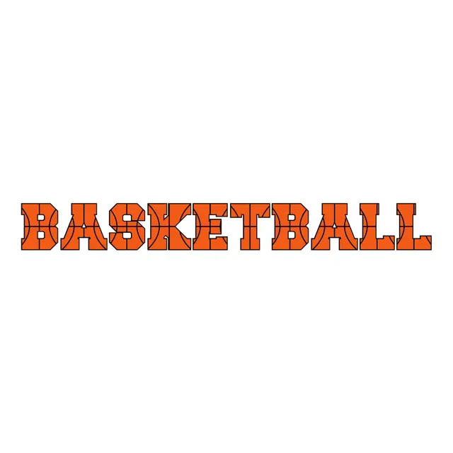 Orange Basketball Pattern Printable Lettering