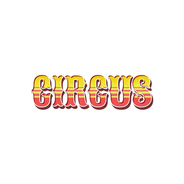 Vintage Gold and Burgundy Circus Printable Lettering