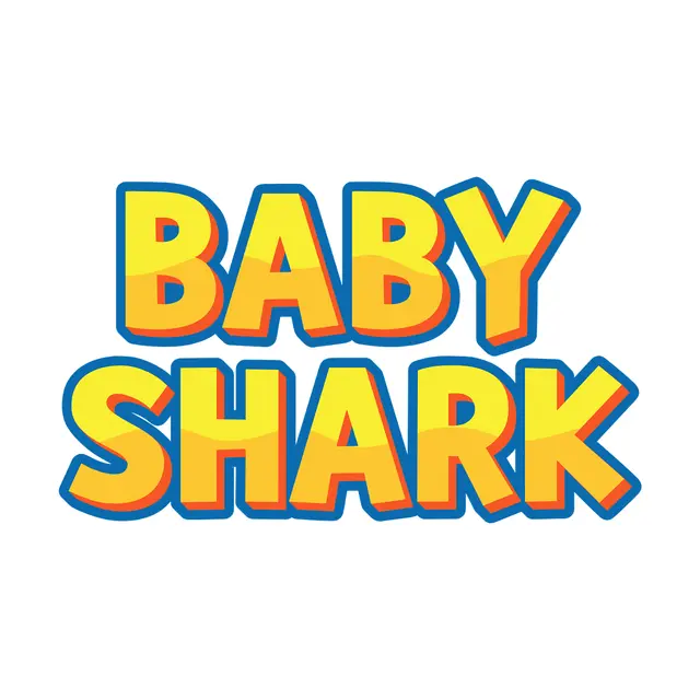 Baby Shark-Inspired Yellow Printable Lettering
