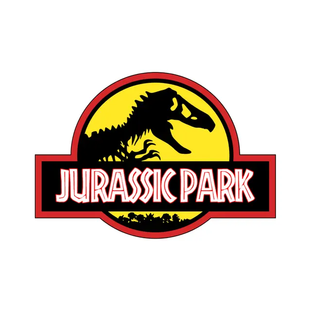 Jurassic Park Dinosaur Emblem Printable Sticker Design