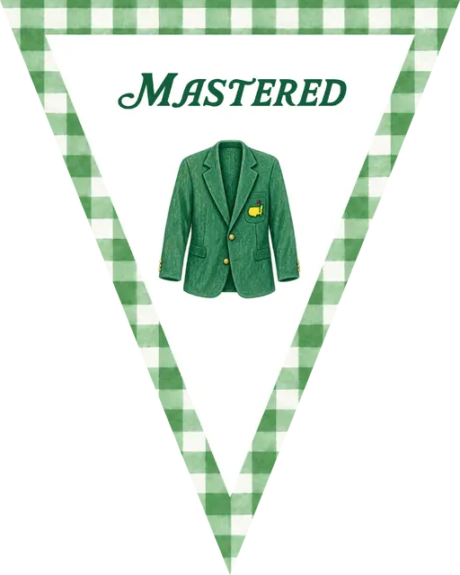 Green Jacket Golf Printable Pennant