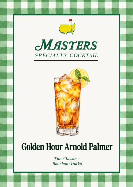 Golden Hour Arnold Palmer Masters Cocktail Sign