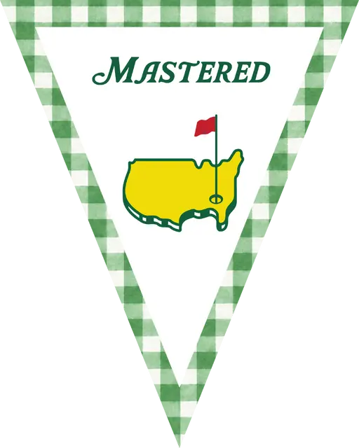 Golf Emblem Printable Pennant
