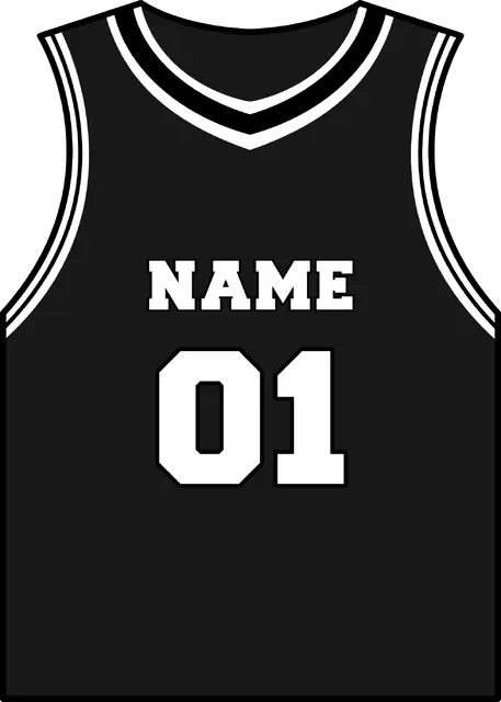Black Basketball Jersey Printable Sticker Design
