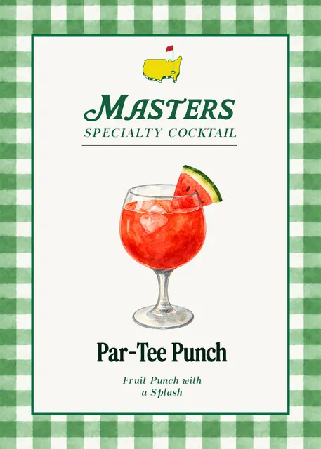 Par-Tee Punch Masters Cocktail Sign