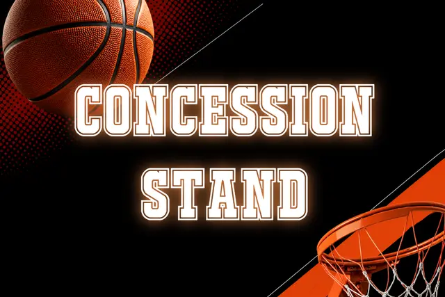 Black and Orange Basketball Concession Stand Printable Sign