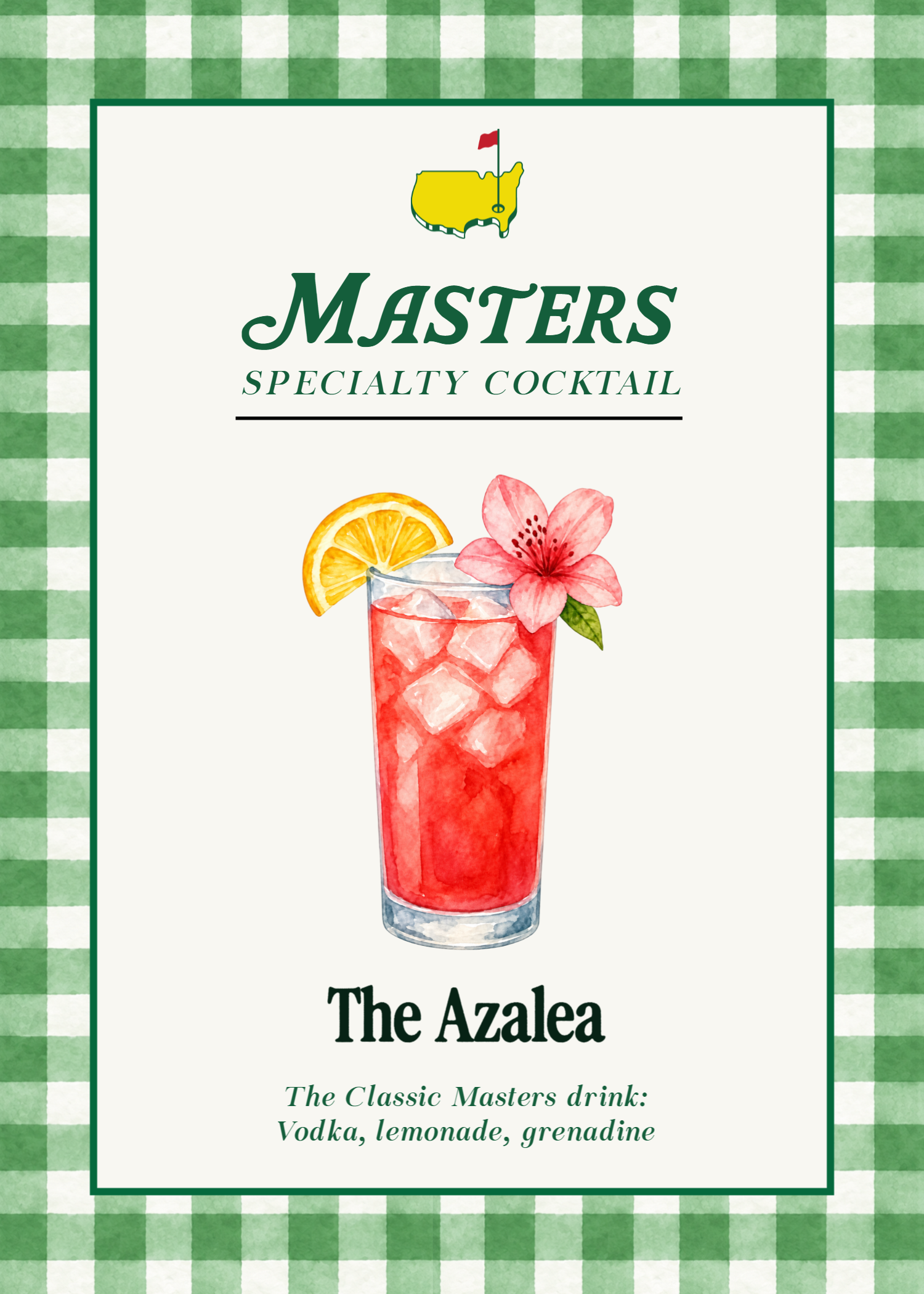 The Azalea Masters Cocktail Sign