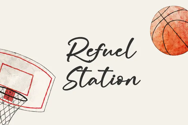 Watercolor Basketball Hoop Refuel Printable Food Sign