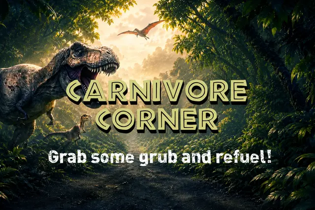 Jurassic Jungle Carnivore Corner Printable Food Sign