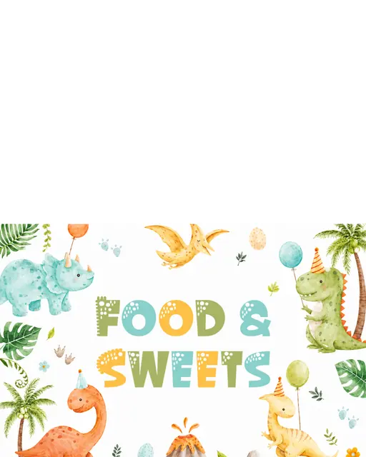 One-a-Saurus Food and Sweets Printable Tent Label
