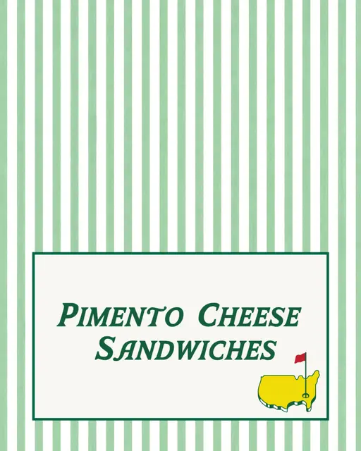 Green Stripe Golf Food Tent Card