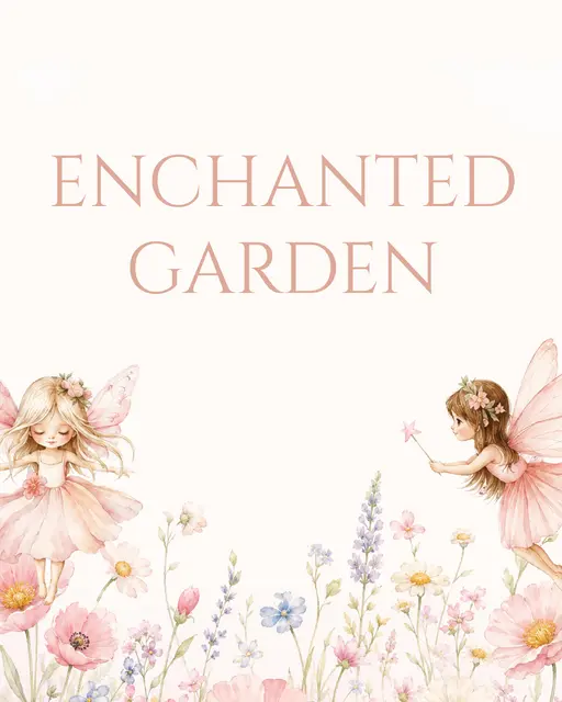 Pink Fairy Enchanted Garden Printable Party Sign