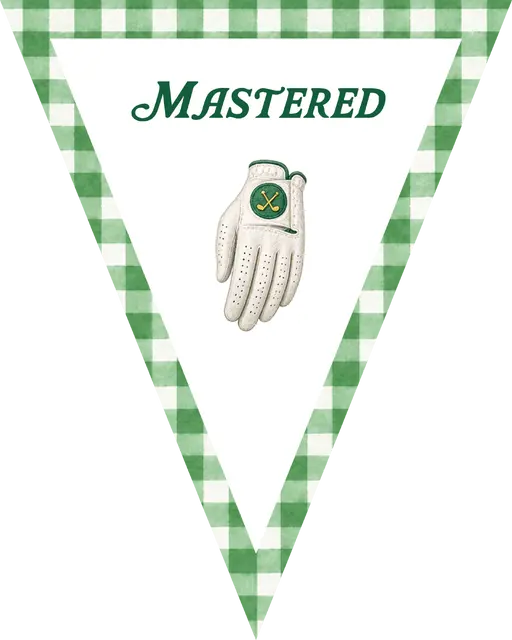Golf Glove Printable Pennant