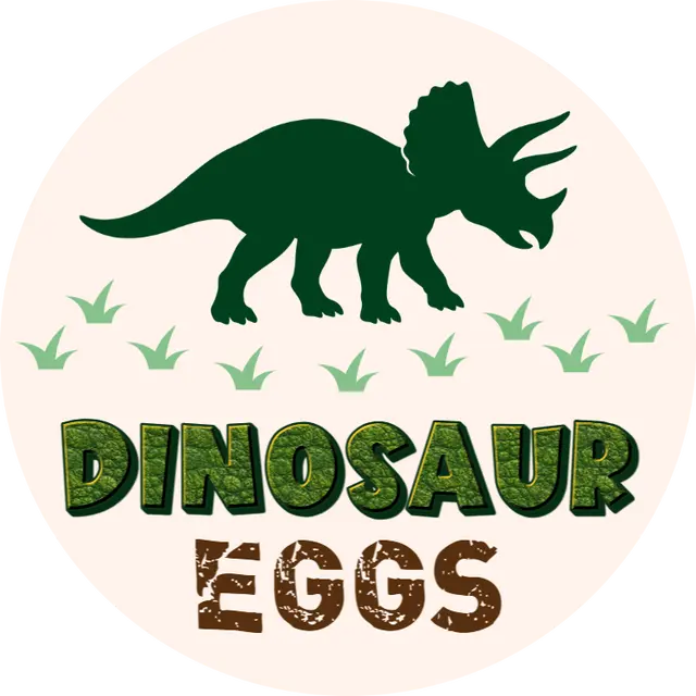 Triceratops Dinosaur Eggs Printable Sticker